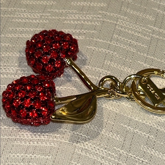 Fashion Jewelry Gold and Red Cherry Key Holder - Picture 9 of 10